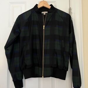 Albion Black and Green Checkered Bomber Jacket